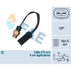 Snímač teploty chladiacej kvapaliny FAE 34380