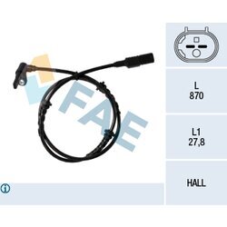 Snímač počtu otáčok kolesa FAE 78249