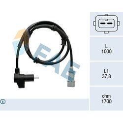 Snímač počtu otáčok kolesa FAE 78369
