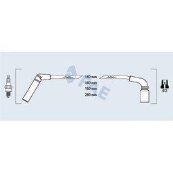 Sada zapaľovacích káblov FAE 83566
