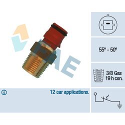 Teplotný spínač ventilátora chladenia FAE 36560