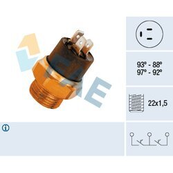 Teplotný spínač ventilátora chladenia FAE 37850