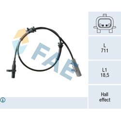 Snímač počtu otáčok kolesa FAE 78628