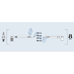 Sada zapaľovacích káblov FAE 85250