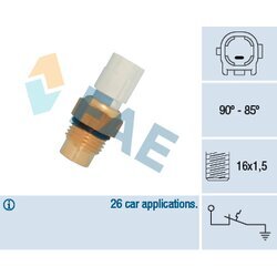 Teplotný spínač ventilátora chladenia FAE 36710