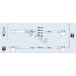 Sada zapaľovacích káblov FAE 85440
