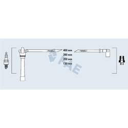 Sada zapaľovacích káblov FAE 85647