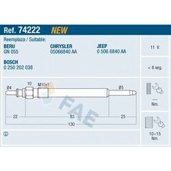 Žeraviaca sviečka FAE 74222