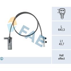 Snímač počtu otáčok kolesa FAE 78673