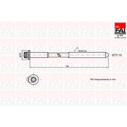 Sada skrutiek hlavy valcov FAI AutoParts B1140