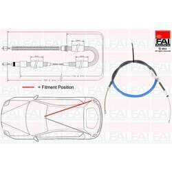 Ťažné lanko parkovacej brzdy FAI AutoParts FBC0124