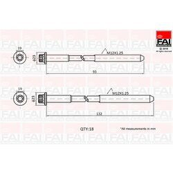 Sada skrutiek hlavy valcov FAI AutoParts B2201