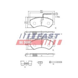 Sada brzdových platničiek kotúčovej brzdy FAST FT29158