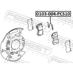 Pružina obloženia kotúčovej brzdy FEBEST 0103-004-PCS10 - obr. 1