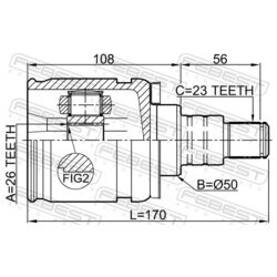 Sada kĺbov hnacieho hriadeľa FEBEST 0111-GSU35LH - obr. 1