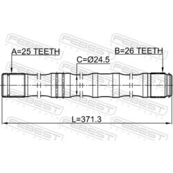 Hnací hriadeľ FEBEST 0112-AZT251LH - obr. 1