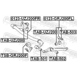 Tyč/Vzpera stabilizátora FEBEST 0123-GRJ200FL - obr. 1