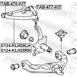 Rameno zavesenia kolies FEBEST 0124-KLH28RH - obr. 1