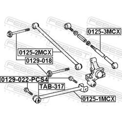 Skrutka pre nastavenie odklonu kolesa FEBEST 0129-022-PCS4 - obr. 1