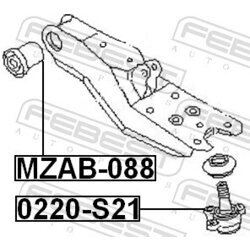 Zvislý/nosný čap FEBEST 0220-S21 - obr. 1