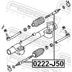 Axiálny čap tiahla riadenia FEBEST 0222-J50 - obr. 1