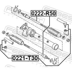 Axiálny čap tiahla riadenia FEBEST 0222-R50 - obr. 1