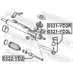 Axiálny čap tiahla riadenia FEBEST 0322-YD2 - obr. 1