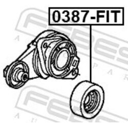 Napínacia kladka rebrovaného klinového remeňa FEBEST 0387-FIT - obr. 1