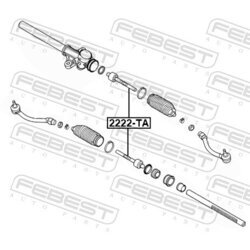 Axiálny čap tiahla riadenia FEBEST 2222-TA - obr. 1