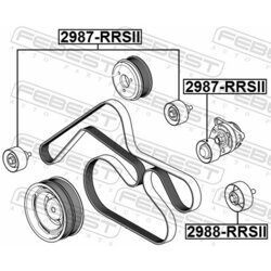 Napínacia kladka rebrovaného klinového remeňa FEBEST 2987-RRSII - obr. 1