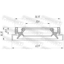 Radiálny tesniaci krúžok hnacieho hriadeľa FEBEST 95HBS-35560916X - obr. 1