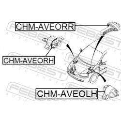 Uloženie motora FEBEST CHM-AVEORR - obr. 1