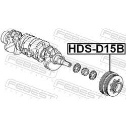 Remenica kľukového hriadeľa FEBEST HDS-D15B - obr. 1