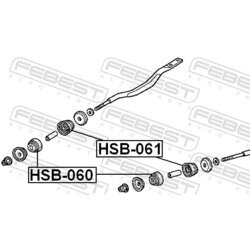 Ložiskové puzdro listovej pružiny FEBEST HSB-061 - obr. 1