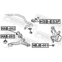 Uloženie priečneho stabilizátora FEBEST HSB-ES3F - obr. 1