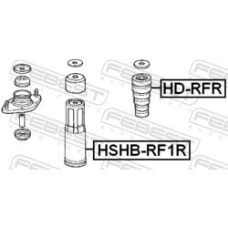 Ochranný kryt/manžeta tlmiča pérovania FEBEST HSHB-RF1R - obr. 1