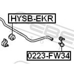 Uloženie priečneho stabilizátora FEBEST HYSB-EKR - obr. 1