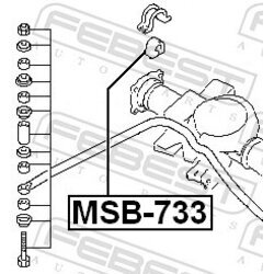 Uloženie priečneho stabilizátora FEBEST MSB-733 - obr. 1