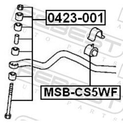 Uloženie priečneho stabilizátora FEBEST MSB-CS5WF - obr. 1