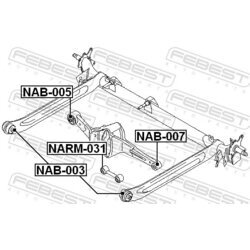 Rameno zavesenia kolies FEBEST NARM-031 - obr. 1