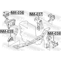 Uloženie motora FEBEST NM-035 - obr. 1