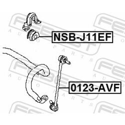 Uloženie priečneho stabilizátora FEBEST NSB-J11EF - obr. 1