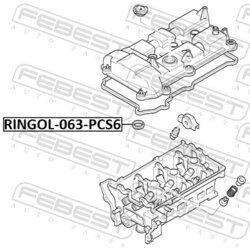 Tesniaci krúžok otvoru pre zap.sviečku FEBEST RINGOL-063-PCS6 - obr. 1