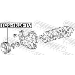 Remenica kľukového hriadeľa FEBEST TDS-1KDFTV - obr. 1
