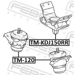 Uloženie motora FEBEST TM-KDJ150RR - obr. 1