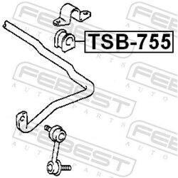 Uloženie priečneho stabilizátora FEBEST TSB-755 - obr. 1