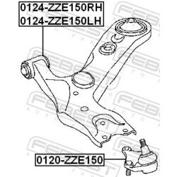 Rameno zavesenia kolies FEBEST 0124-ZZE150LH - obr. 1