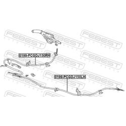 Ťažné lanko parkovacej brzdy FEBEST 0199-PCGDJ150LH - obr. 1