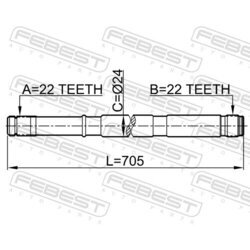 Hnací hriadeľ FEBEST 0212-N16RH - obr. 1
