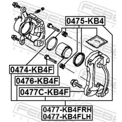 Brzdový strmeň FEBEST 0477-KB4FLH - obr. 1